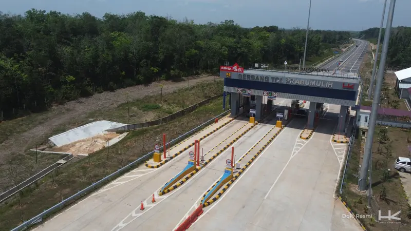 Jalan Tol Trans Sumatera (JTTS) ruas Tol Indralaya-Prabumulih garapan sepanjang 64,5 km. (Dok Hutama Karya)