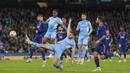 <p>Hujan gol mewarnai laga yang digelar di Etihad Stadium, Tuan rumah menang dengan skor 4-3. </p>
<p>(AP/Jon Super)</p>