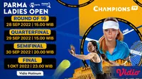 Nonton Live Streaming WTA 250 Parma Ladies Open 2022 di Vidio 28 September sampai 1 Oktober