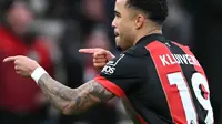 Selebrasi Justin Kluivert seusai mencetak gol untuk Bournemouth ke gawang Nottingham Forest dalam lanjutan Liga Inggris 2024/2025, Sabtu (25/1/2025) malam WIB. (Glyn KIRK / AFP)