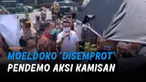 Hanya beberapa detik berada di lokasi, Moeldoko dan rombongan meninggalkan lokasi.