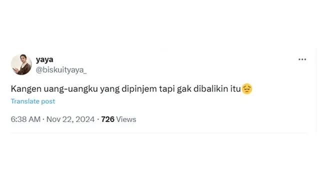 6 Cuitan Netizen Rindu Uang yang Sudah Dikeluarkan Ini Bikin Tepuk Jidat