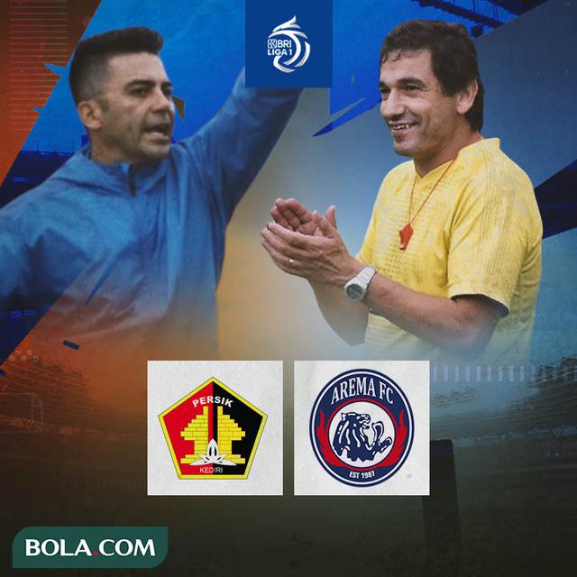 BRI Liga 1 - Duel Pelatih - Persik Kediri Vs Arema FC