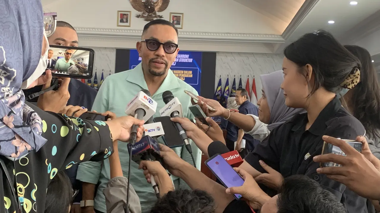 Bendahara Umum Dewan Pimpinan Pusat (DPP) Partai NasDem Ahmad Sahroni (Liputan6.com/Delvira Hutabarat)