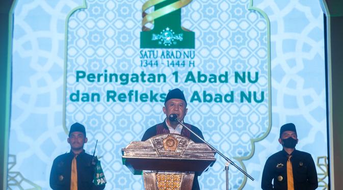 <p>Menteri Koperasi dan UKM (MenKopUKM) Teten Masduki&nbsp;pada acara Memperinganti Hari Santri Nasional dan Kick Off Satu Abad NU&nbsp;</p>
