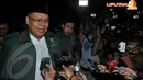 Bachrudin Nasori, Bendahara Umum PKB menjawab beberapa pertanyaan wartawaan saat rapat tokoh politik dan Ormas Islam di Jalan Cikini Raya nomor 24, Jakarta, Kamis (17/4/2014)(Liputan6.com/Johan Tallo)