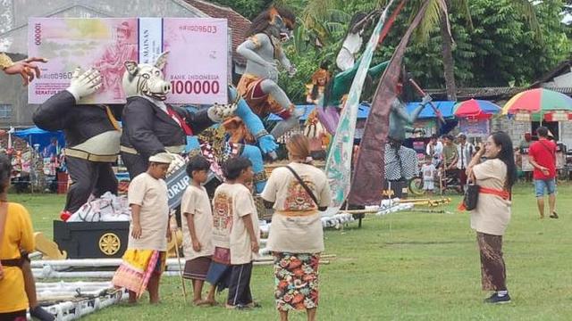 Ada Ogoh-ogoh koruptor pada perayaan menjelang Hari Raya Nyepi di Banyuwangi (Istimewa)