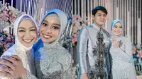 Potret Melody Laksani jadi bridesmaid Lesty Kejora (kiri). Rizky Billar dan Lesty Kejora (kanan). (Instagram/@melodylaksani92/@rizkybillar)