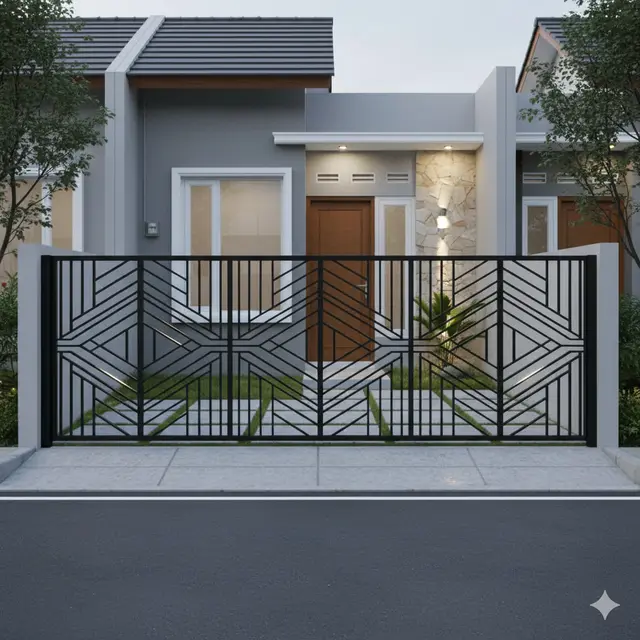 Model Pagar Besi Depan Rumah Minimalis