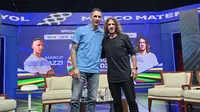 Carles Puyol dan Marco Materazzi saat berada di Jakarta (Liputan6.com/Thomas)