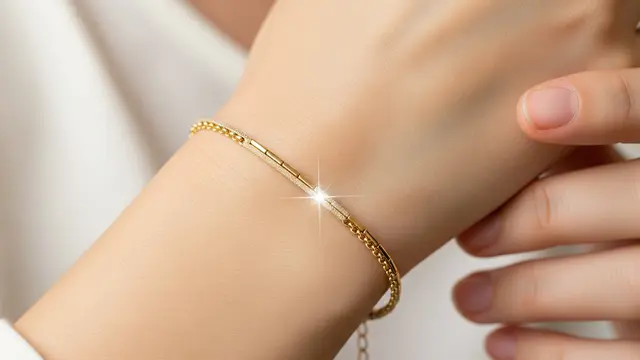 Model Gelang Rantai Pasir yang Berkilau Lembut