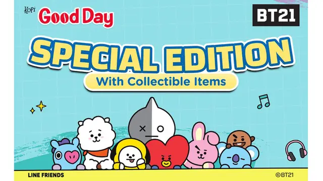 Good Day Luncurkan Produk bareng Merchandise BT21 Favorit, Sudah Punya Koleksinya?