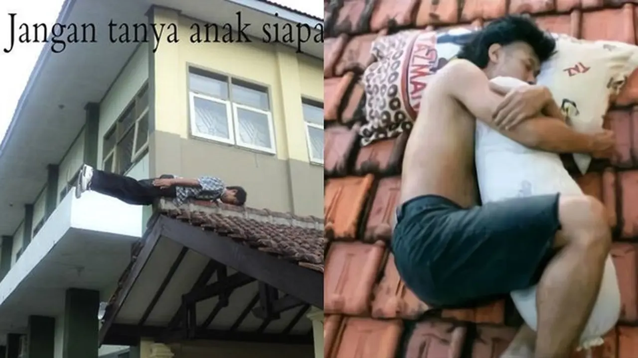6 Kelakuan Orang Tidur di Atas Atap Rumah Ini Nyeleneh Banget