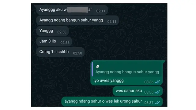 8 Chat Bangunin Pacar Sahur Ini Bikin Senyum Sendiri Hot 4585