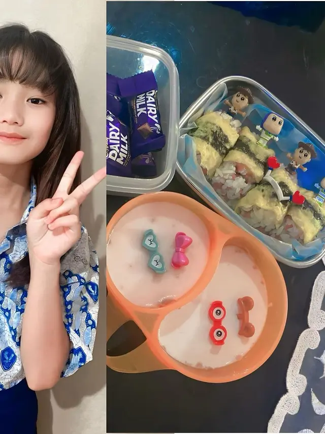 Bilqis dan bekal sekolah (Instagram/ayutingitng92)