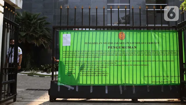 FOTO: Sejumlah Pegawai Reaktif COVID-19, PN Jakarta Pusat Tutup Sementara