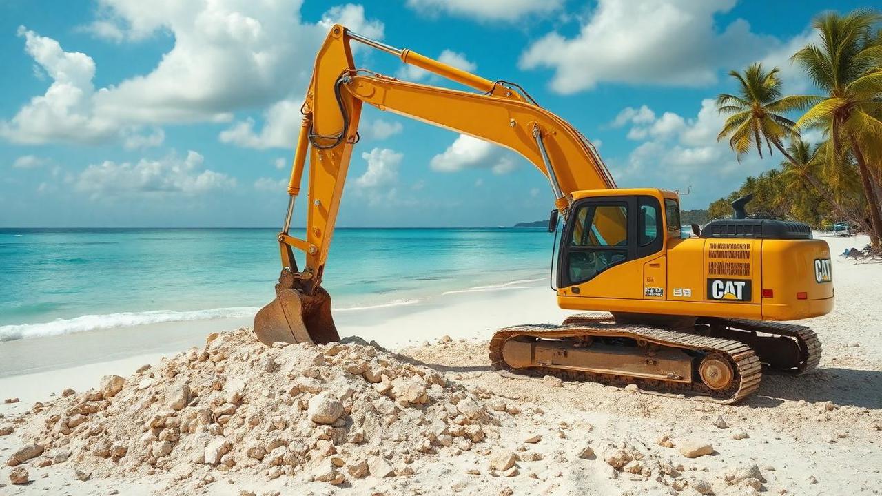 ilustrasi ekspor pasir laut. (Foto By AI)