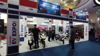 Inabuyer EV Expo 2023 merupakan pameran sepeda motor listrik dan ekosistemnya yang memamerkan produk sepeda motor listrik, motor konversi, serta teknologi dan inovasi terkini. (Septian/Liputan6.com)