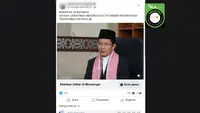 Cek Fakta: Tidak Benar Video Menag Nasaruddin Umar Umumkan Program Berbagi Rezeki