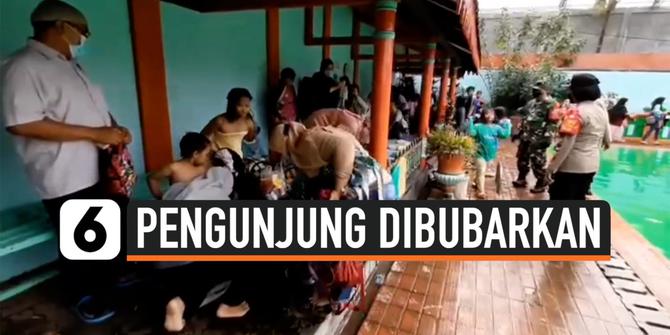 VIDEO: Kolam Renang di Tangsel yang Nekat Beroperasi Dibubarkan Paksa Polisi