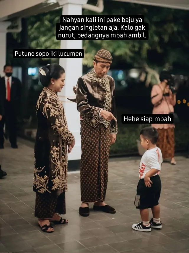 Meme Panembahan Al Nahyan dan Presiden Jokowi. (Foto: Dok. Twitter @ari_fauzi87)
