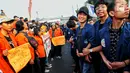 Mahasiswa berbagai kampus berunjuk rasa di depan Gedung DPR/MPR, Jakarta, Senin (23/9/2019). Dalam aksinya mereka menolak pengesahan RUU KUHP dan revisi UU KPK. (Liputan6.com/JohanTallo)