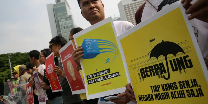 20151210- Aksi Peringati Hari HAM di Bundaran HI-Jakarta-Faizal Fanani