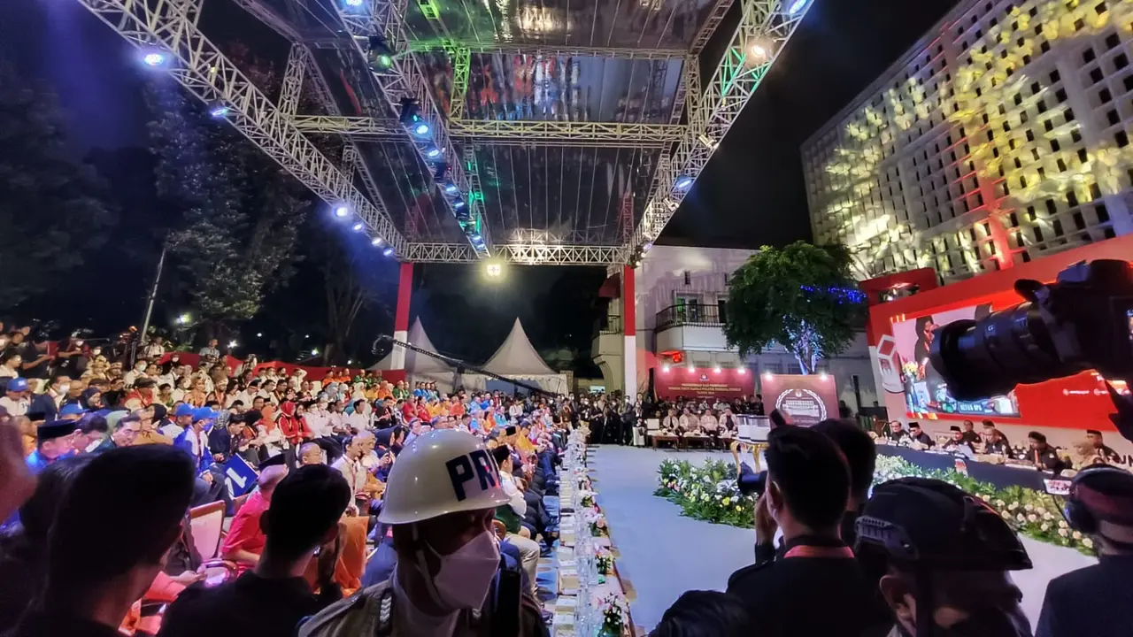 KPU menggelar acara pengundian dan penetapan nomor urut partai politik peserta Pemilu 2024, Rabu (14/12/2022).