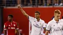 Ekspresi pemain Real Madrid, Danilo, setelah mencetak gol ke gawang Bayern Munchen pada laga lanjutan International Champions Cup 2016 di MetLife Stadium, New Jersey, AS, Kamis (4/8/2016) pagi WIB. (AFP/Jeff Zelevansky/Getty Images)