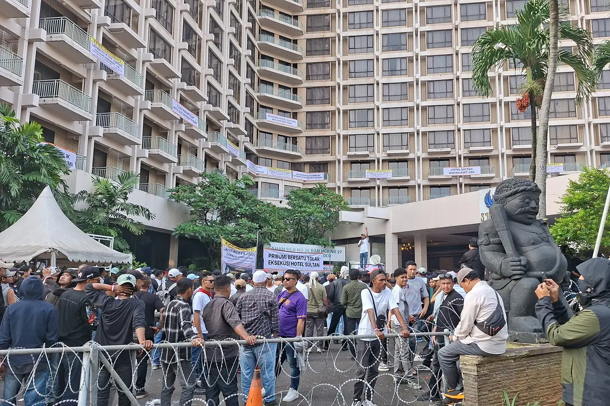 Eksekusi Blok 15 Gelora Bung Karno (GBK) atau dikenal sebagai kawasan Hotel Sultan.