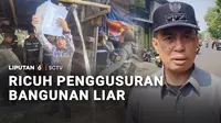 Pembongkaran belasan bangunan liar di Kapuk, Jakarta Barat, diwarnai kericuhan. Sejumlah warga yang mengaku sebagai ahli waris tidak terima dan adu mulut dengan petugas.