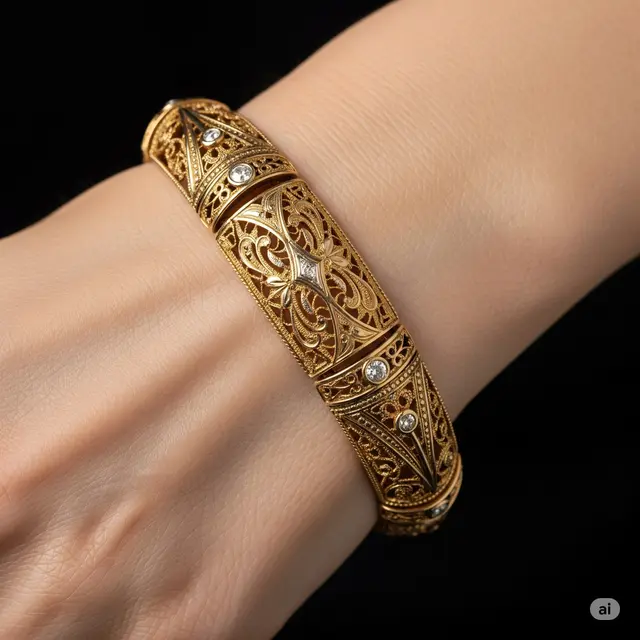 Gelang Emas Vintage: Nostalgia Elegan dengan Sentuhan Antik