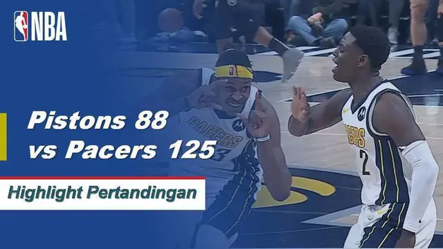 Cuplikan Hasil Pertandingan NBA : Pacers 125 vs Pistons 88