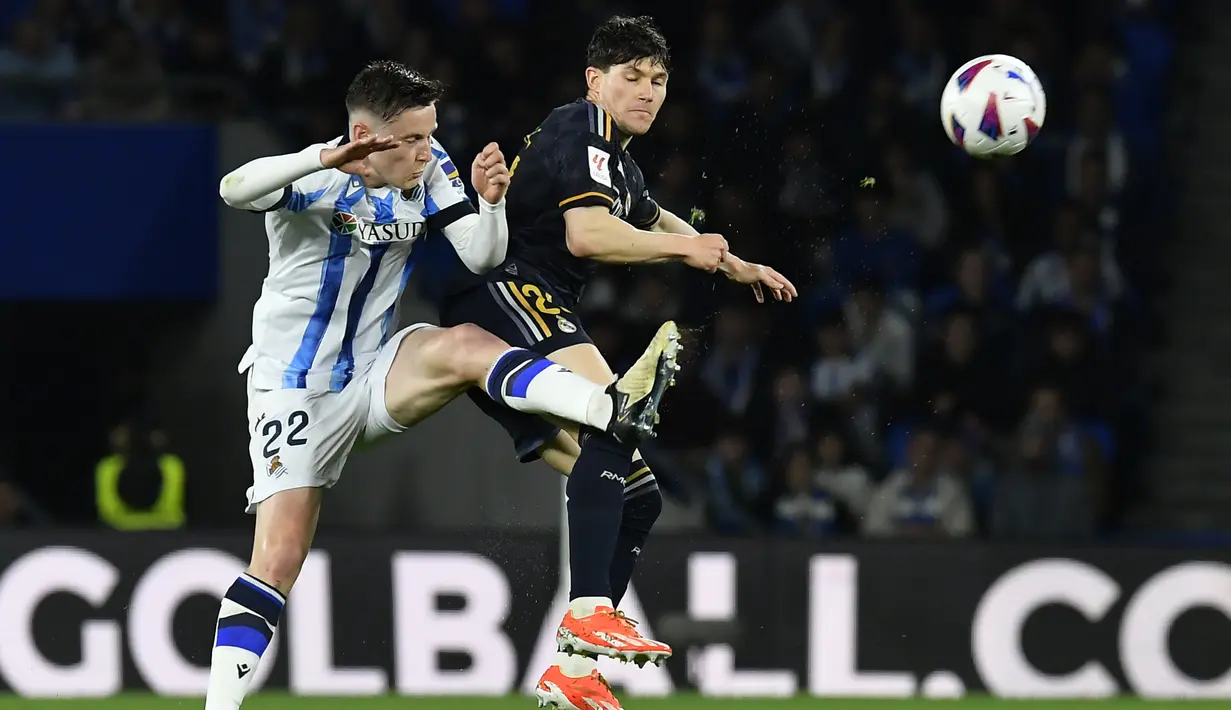 Los Blancos makin nyaman di pucuk klasemen sementara La Liga dan makin dekat mengunci gelar juara Liga Spanyol. (AP Photo/Alvaro Barrientos)