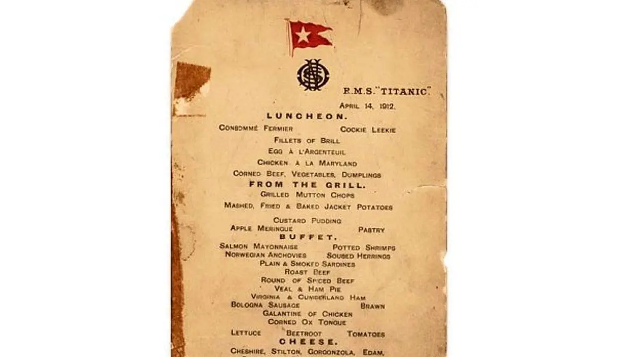 Dilelang, Menu Makan Siang Titanic Terjual Seharga Rp. 1,2 Miliar