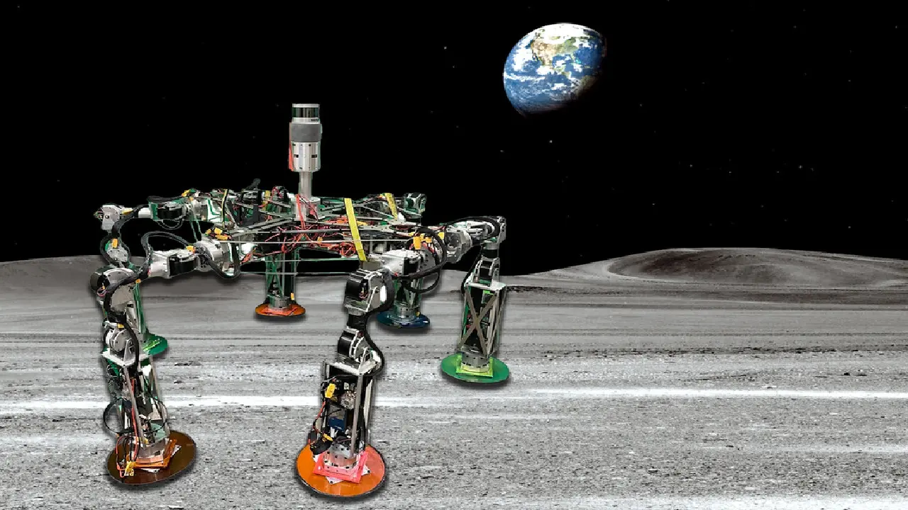Tim insinyur MIT merancang sebuah kit komponen robotik universal yang dapat dengan mudah dipadupadankan oleh seorang astronot untuk membangun "spesies" robot yang berbeda agar sesuai dengan berbagai misi di bulan. Kredit: Peneliti via MIT News