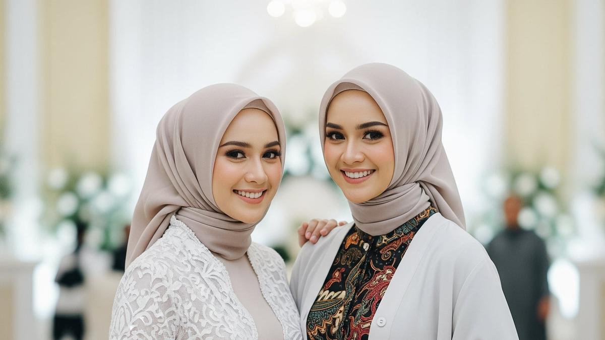 Tampil Memukai dengan 9 Dress Panjang Pesta Kombinasi Outer Muslimah Elegan &amp; Syar'i