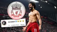 Respons Mohamed Salah di akun Instagram Sky Sports yang menyebut dirinya pantas dijual. (Dok. Instagram/Sky Sports)