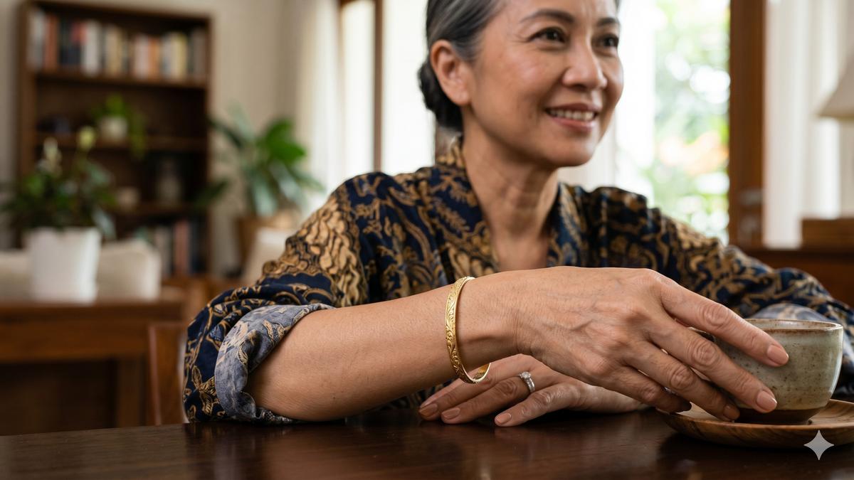 10 Model Gelang Emas Ukir Klasik untuk Usia 50 Tahun ke Atas yang Elegan