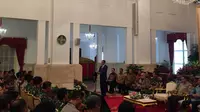 Presiden Jokowi Saat Membuka Rapim TNI-Polri di Istana Negara. (Foto: Liputan6.com/Lizsa Egeham)