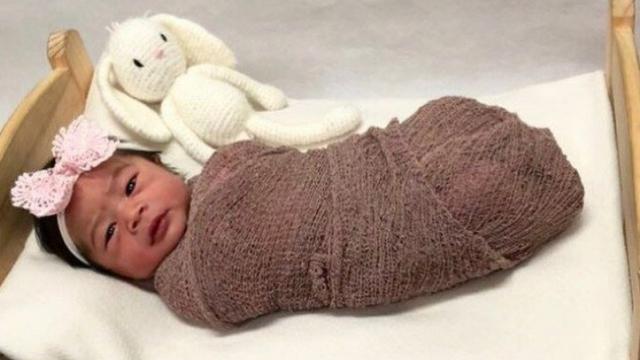 Cantiknya putri mungil Nabila Syakieb dan Reshwara Argya Radinal yang diberi nama Raqeema Ruby Radinal, seperti apa? (instagram.com/arthayasastable/KLN)