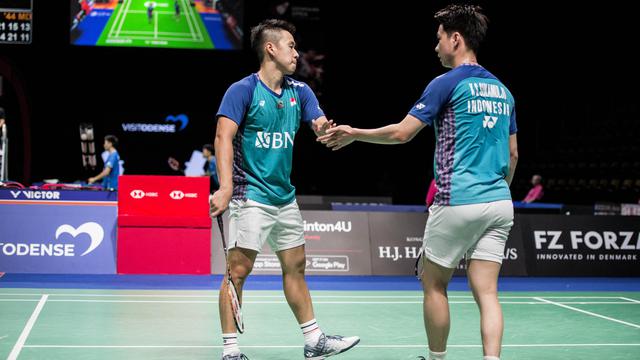 Kevin Sanjaya Sukamuljo/Marcus Fernaldi Gideon - Denmark Open 2022 - Bulu Tangkis