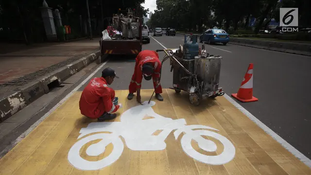 Jalur Khusus Sepeda Motor di Thamrin