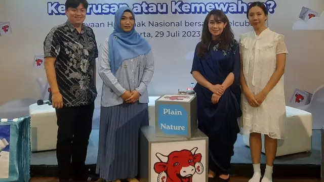Citra Amelinda kala menjadi bintang tamu gelar wicara bertajuk “Nutrisi Seimbang: Keharusan atau Kemewahan” bersama Belcube di Jakarta, Sabtu (29/7/2023).