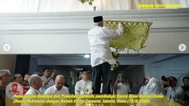 Proses Bleketepe jelang pernikahan putra Tutut Soeharto dan Indra Rukmana, Danny Rukmana