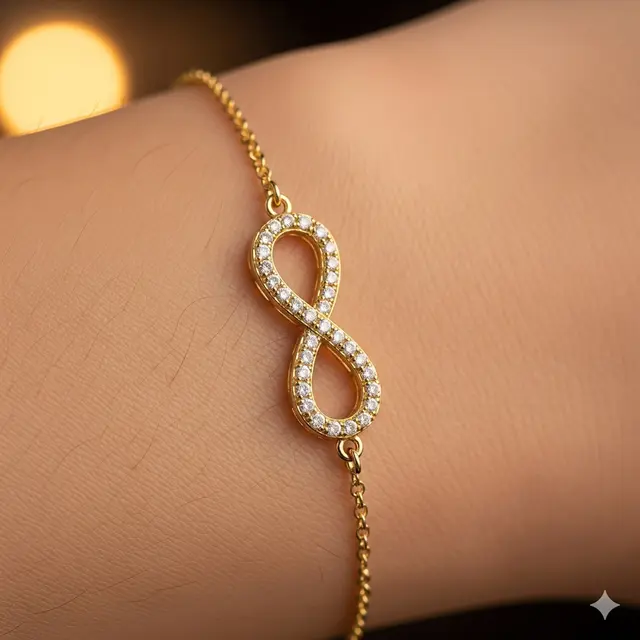 Gelang Emas Bertema Infinity