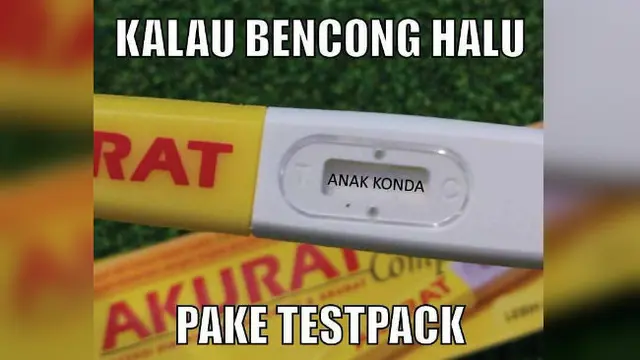 Meme hasil test pack.