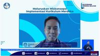 Kepala BSKAP Kemendikbudristek, Anindito Aditomo pada Silaturahmi Merdeka Belajar (SMB) bertajuk &ldquo;Meluruskan Miskonsepsi Implementasi Kurikulum Merdeka&rdquo;, secara daring, Kamis (21/7).