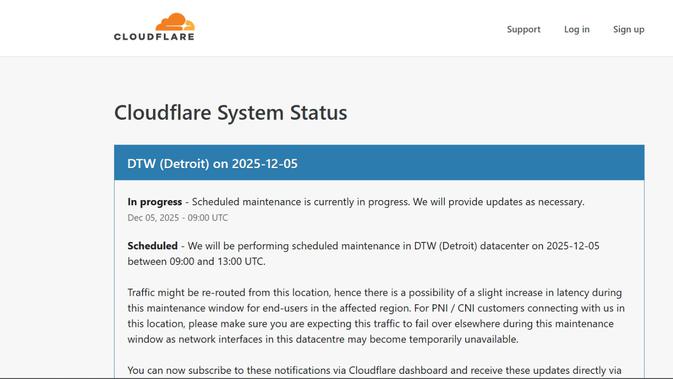Cloudflare Down Secara Global, Layanan Canva hingga Zoom Error. (Liputan6.com)
