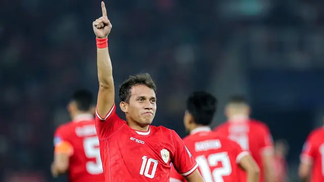 Egy Maulana Vikri merayakan gol ke gawang Vietnam pada Kualifikasi Piala Dunia 2026 zona Asia (c) Bagaskara Lazuardi